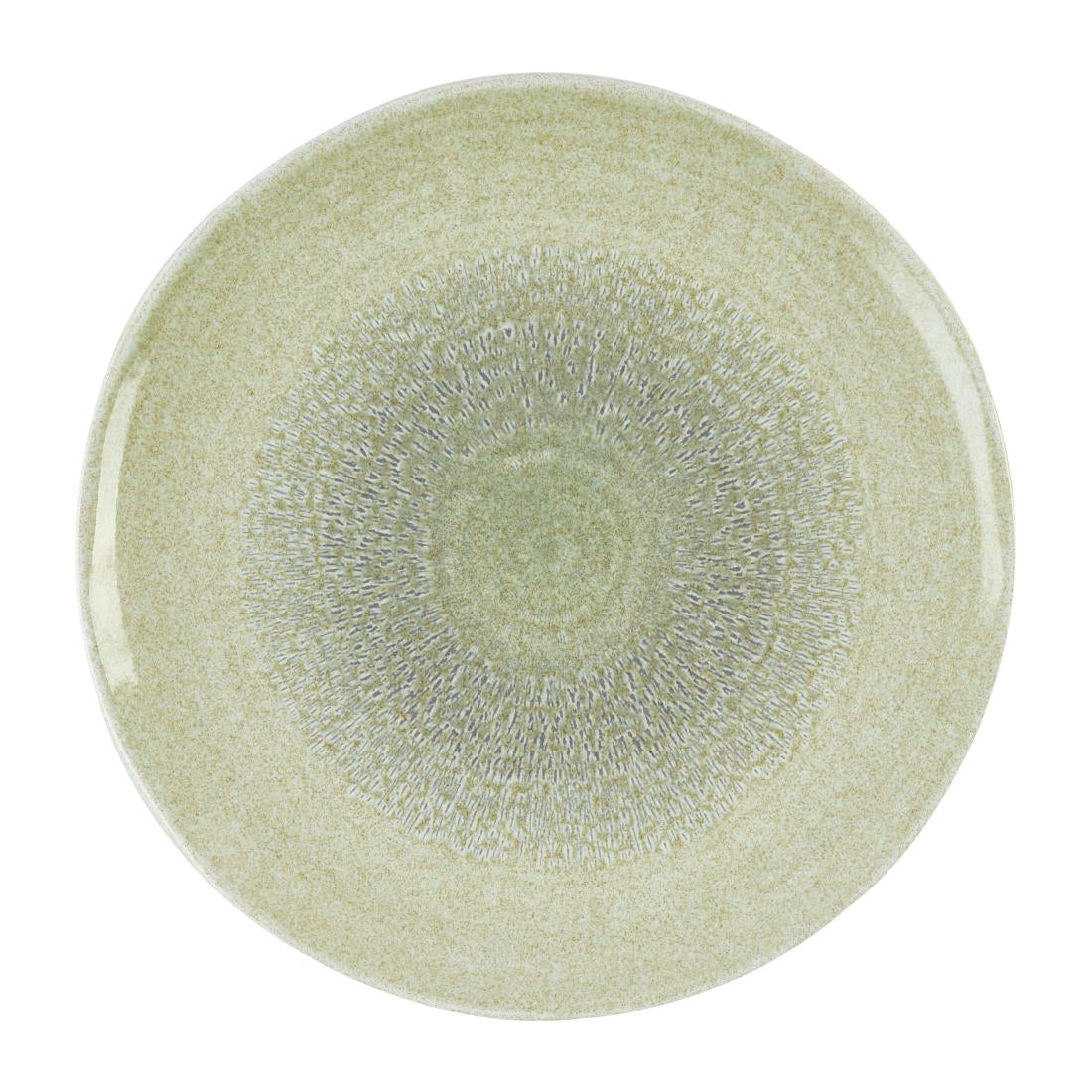 Dudson Harvest Grain Speckled Green Organic Coupe Plate 295mm (Pack of 12)