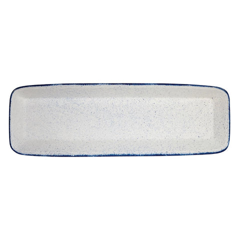 Churchill Stonecast Hints Rectangular Baking Dishes Indigo Blue 160 x 530mm