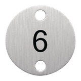 Bolero Table Numbers Silver (6-10)