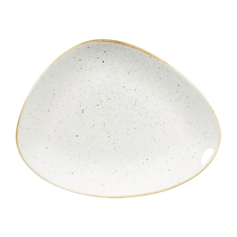 Churchill Stonecast Triangular Plates Barley White 265mm (Pack of 12)