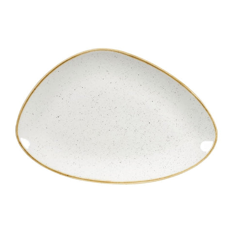 Churchill Stonecast Triangular Plates Barley White 304mm (Pack of 6)