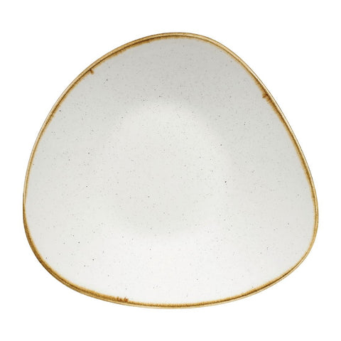 Churchill Stonecast Triangular Shallow Bowls Barley White 210mm