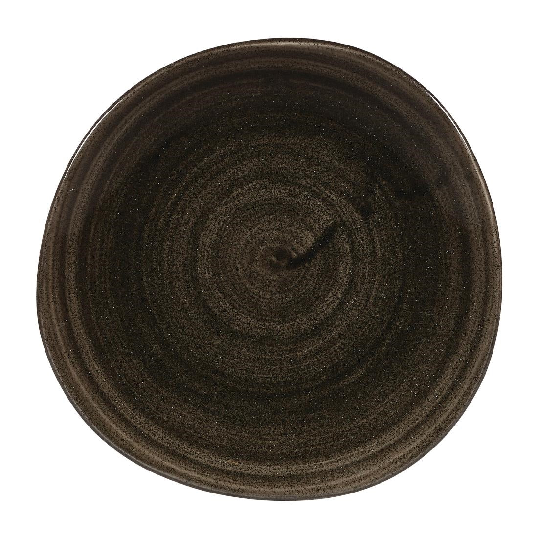Churchill Stonecast Patina Round Trace Plates Iron Black 186mm (12 Pack)