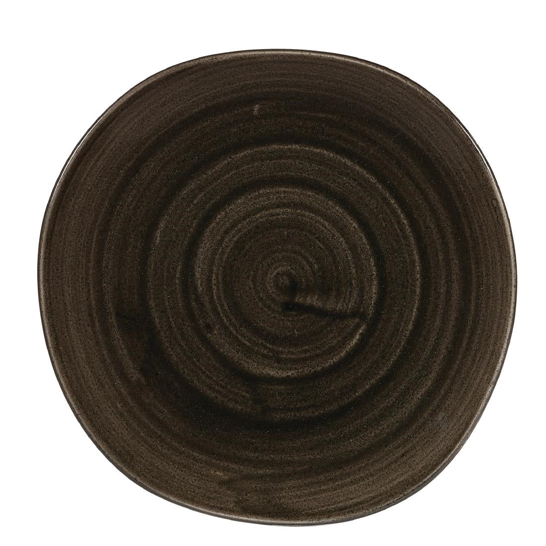 Churchill Stonecast Patina Round Trace Plates Iron Black 210mm (12 Pack)