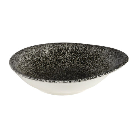 Churchill Raku Round Dish Quartz Black 160mm (Pack of 12)