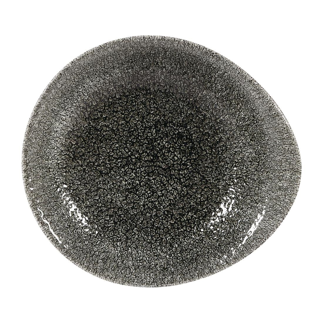 Churchill Raku Round Dishes Quartz Black 185mm (12 Pack)