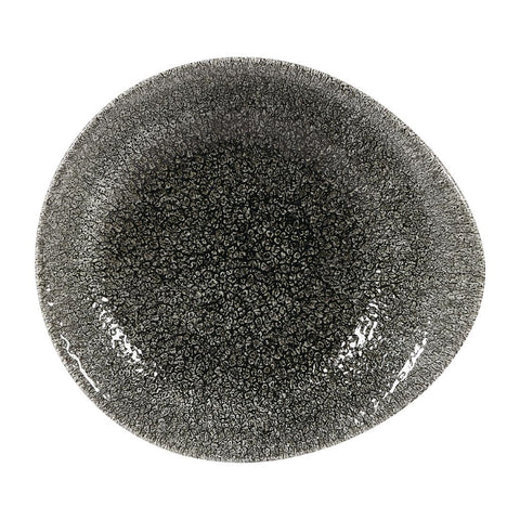 Churchill Raku Round Dish Quartz Black 185mm (Pack of 12)