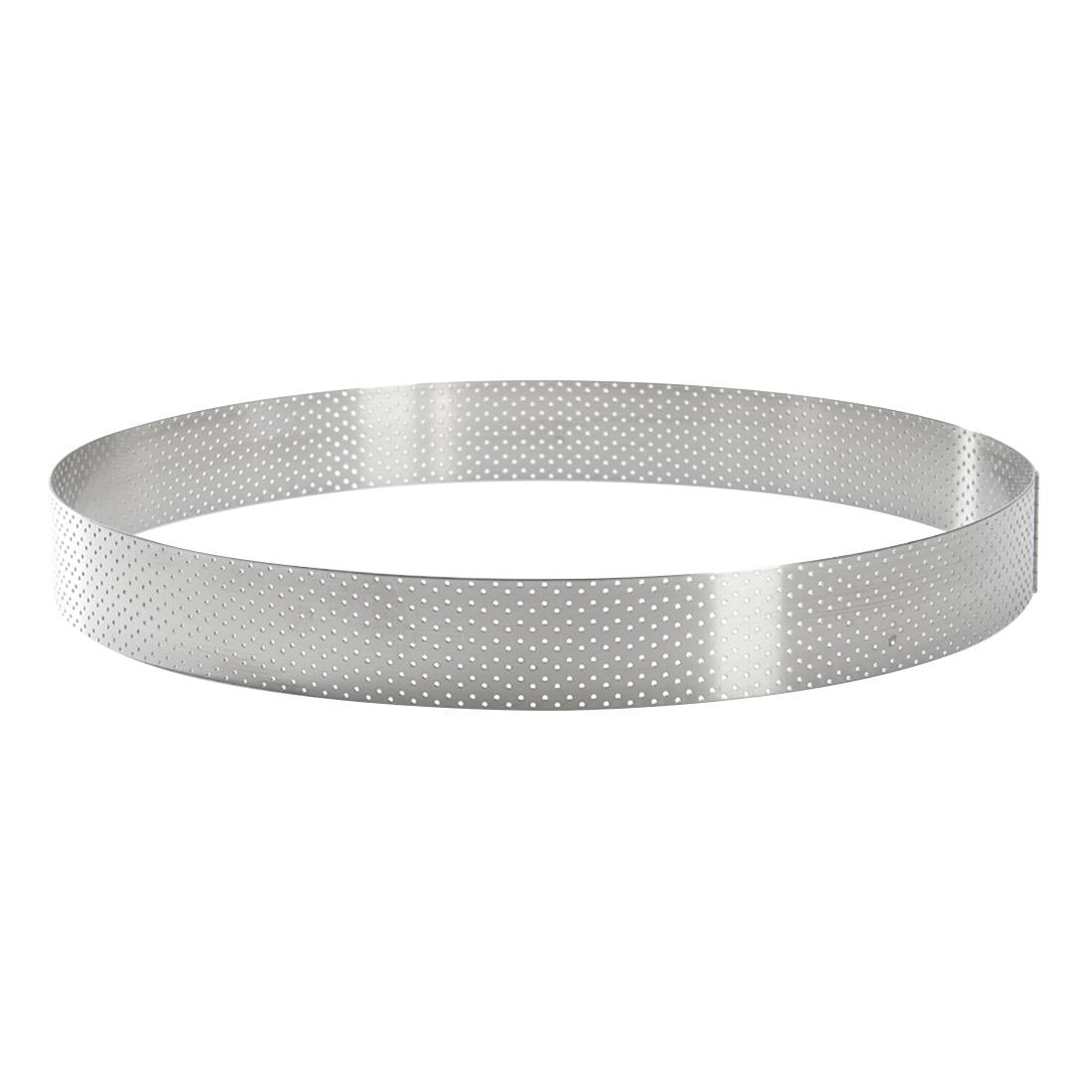 De Buyer Stainless Steel Straight Tart Ring Perforated 285x35mm