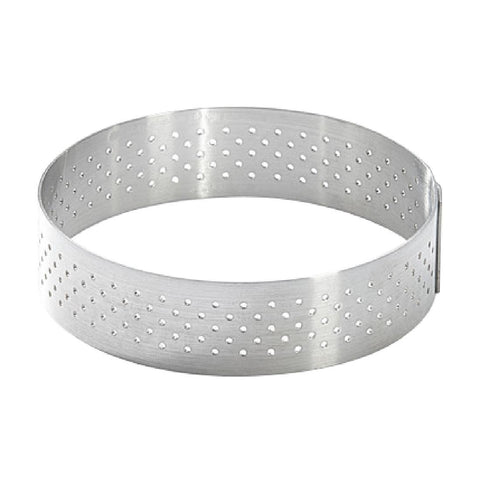 De Buyer Mini Stainless Steel Perforated Tart Ring 85mm