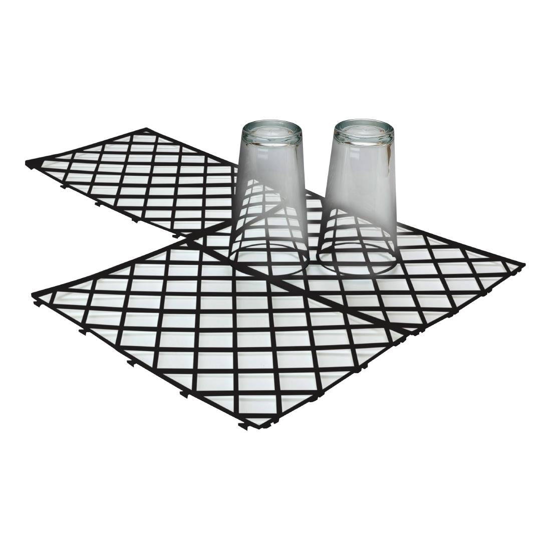 Beaumont Glass mats Black (Pack of 10)