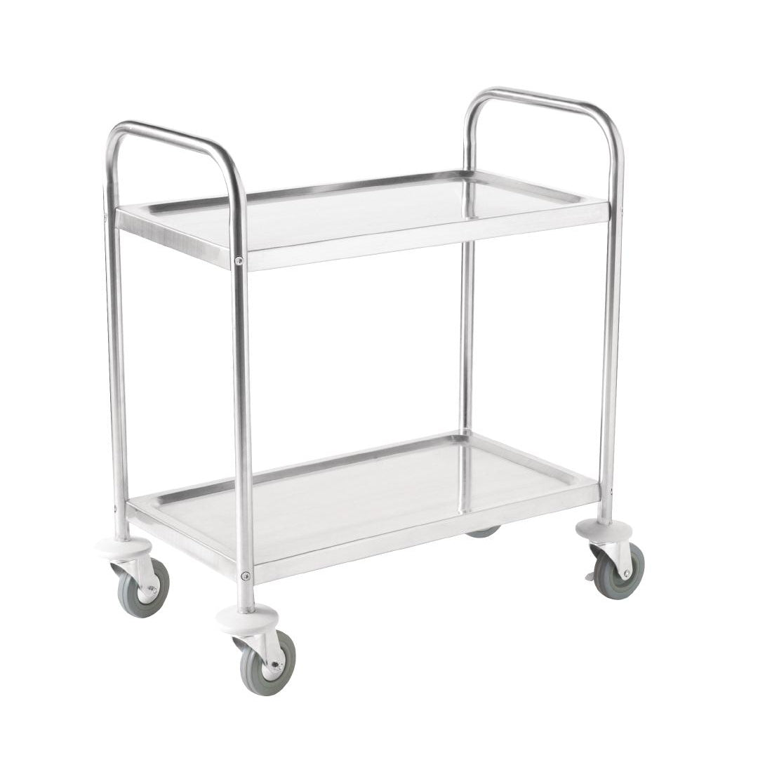 Vogue Stainless Steel 2 Tier Clearing Trolley Large