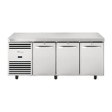 True 3 Door 1-1 GN Counter Freezer TCF1-3-CL-SS-DL-DR-DR