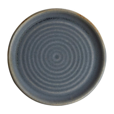 Olympia Canvas Small Rim Round Plate Blue Granite 180mm (Pack of 6)