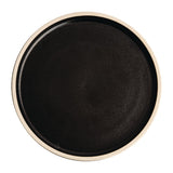 Olympia Canvas Flat Round Plate Delhi Black 250mm (Pack of 6)