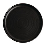 Olympia Canvas Small Rim Round Plate Delhi Black 265mm (Pack of 6)