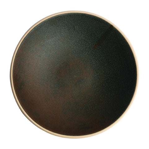 Olympia Canvas Shallow Tapered Bowl Green Verdigris 200mm (Pack of 6)