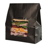 Colpac Recyclable Paper Sandwich Bags With Window Black (Pack of 250)