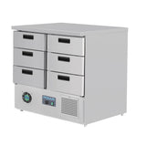 Polar G-Series Refrigerated Counter with 6 Drawers 240Ltr