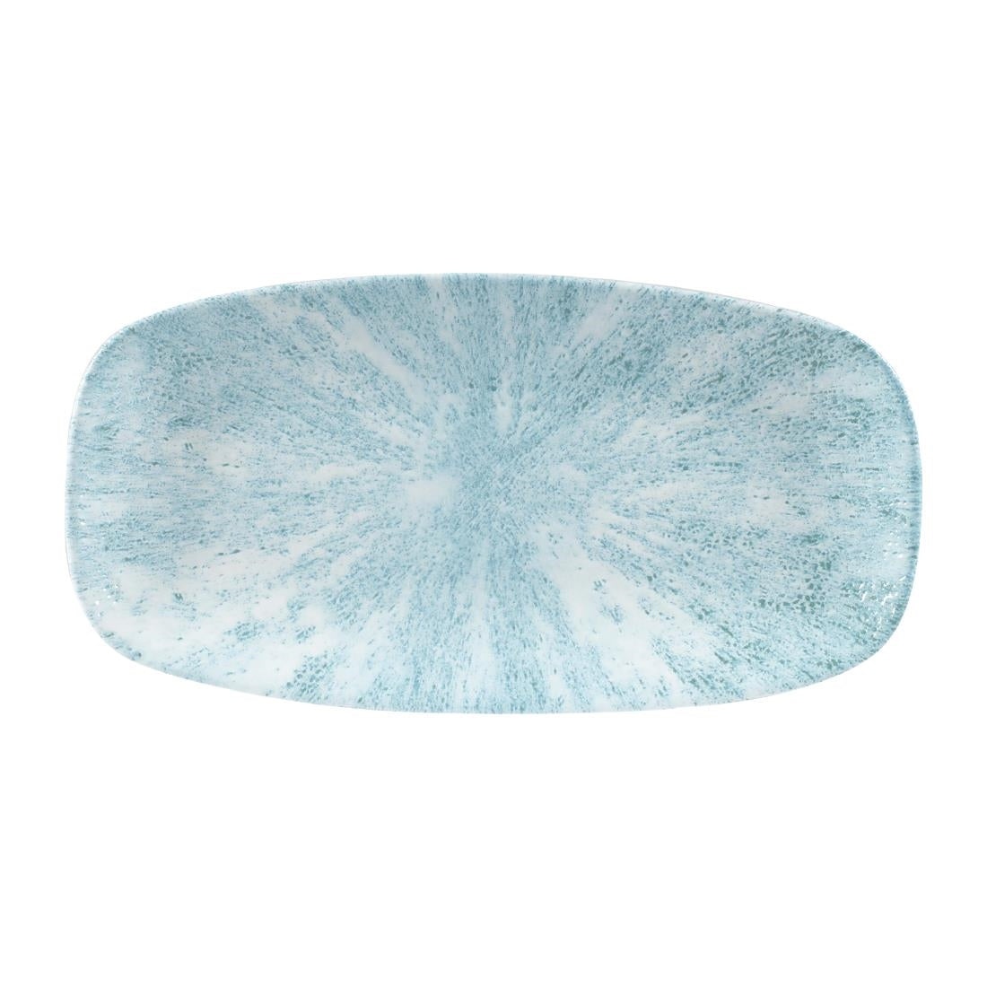 Churchill Stone Oblong Chef Plates Aquamarine 153 x 298mm (12 Pack)