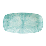 Churchill Stone Oblong Chef Plates Aquamarine 189 x 355mm (6 Pack)