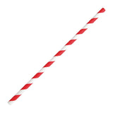 Fiesta Compostable Bendy Paper Straws Red Stripes (Pack of 250)