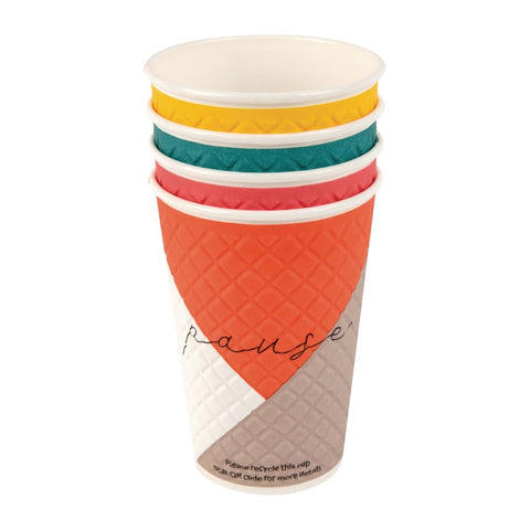 Huhtamaki Pause Disposable Coffee Cups Double Wall 455ml - 22oz (Pack of 620)