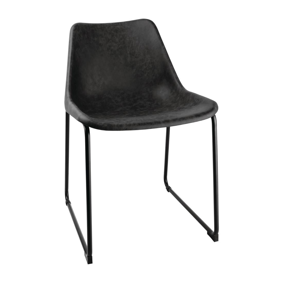 Bolero Rodeo Side Chairs Black (Pack of 2)