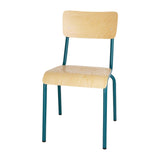 Bolero Cantina Side Chairs with Wooden Seat & Backrest Teal (4 Pack)