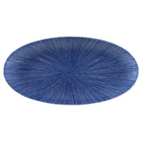 Churchill Studio Prints Agano Oval Chefs Plates Blue 347 x 173mm (Pack of 6)