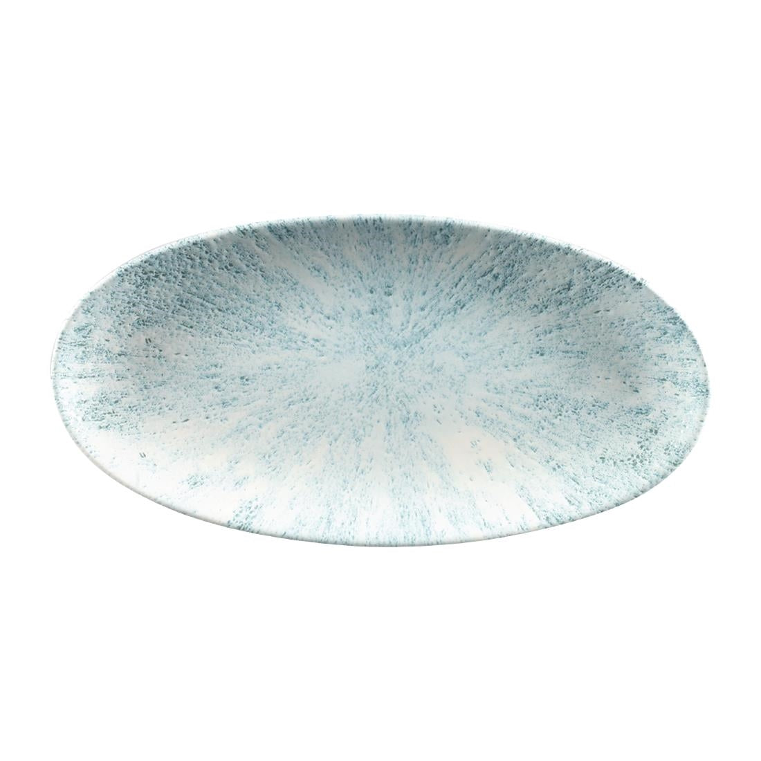 Churchill Studio Prints Stone Chefs Plates Aquamarine 299 x 150mm (12 Pack)