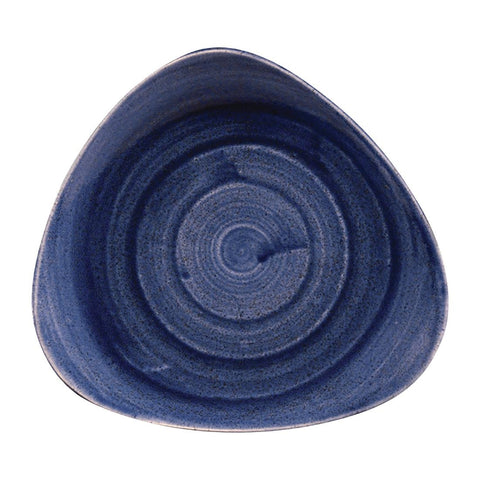 Churchill Stonecast Patina Triangular Plates Cobalt 229mm (Pack of 12)