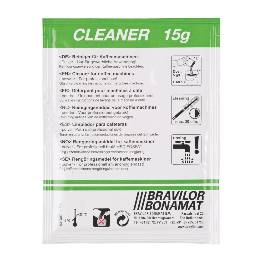 Bravilor Cleaner for coffee and tea residues 4x15 bags