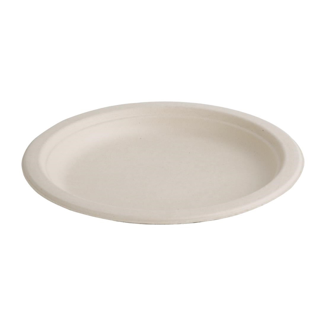 Fiesta Compostable Bagasse Round Plates Natural Colour 181mm (Pack of 50)