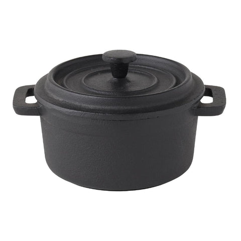 Utopia Pot Staub Round Black 100mm (Pack of 6)