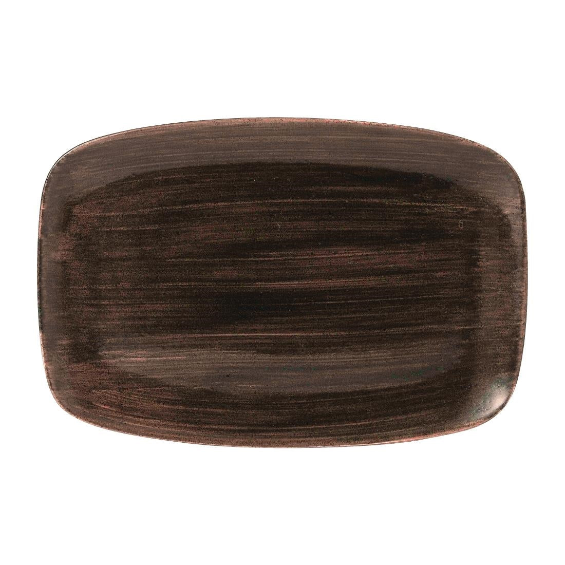 Churchill Stonecast Patina Oblong Plates Iron Black 343x235mm (6 Pack)