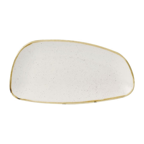 Churchill Stonecast Oval Plates Barley White 300x146mm (Pack of 12)