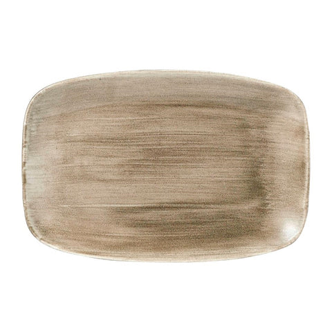 Churchill Stonecast Patina Oblong Plates Antique Taupe 305x198mm (Pack of 6)