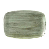 Churchill Stonecast Patina Oblong Plates Burnished Green 343x235mm (6 Pack)