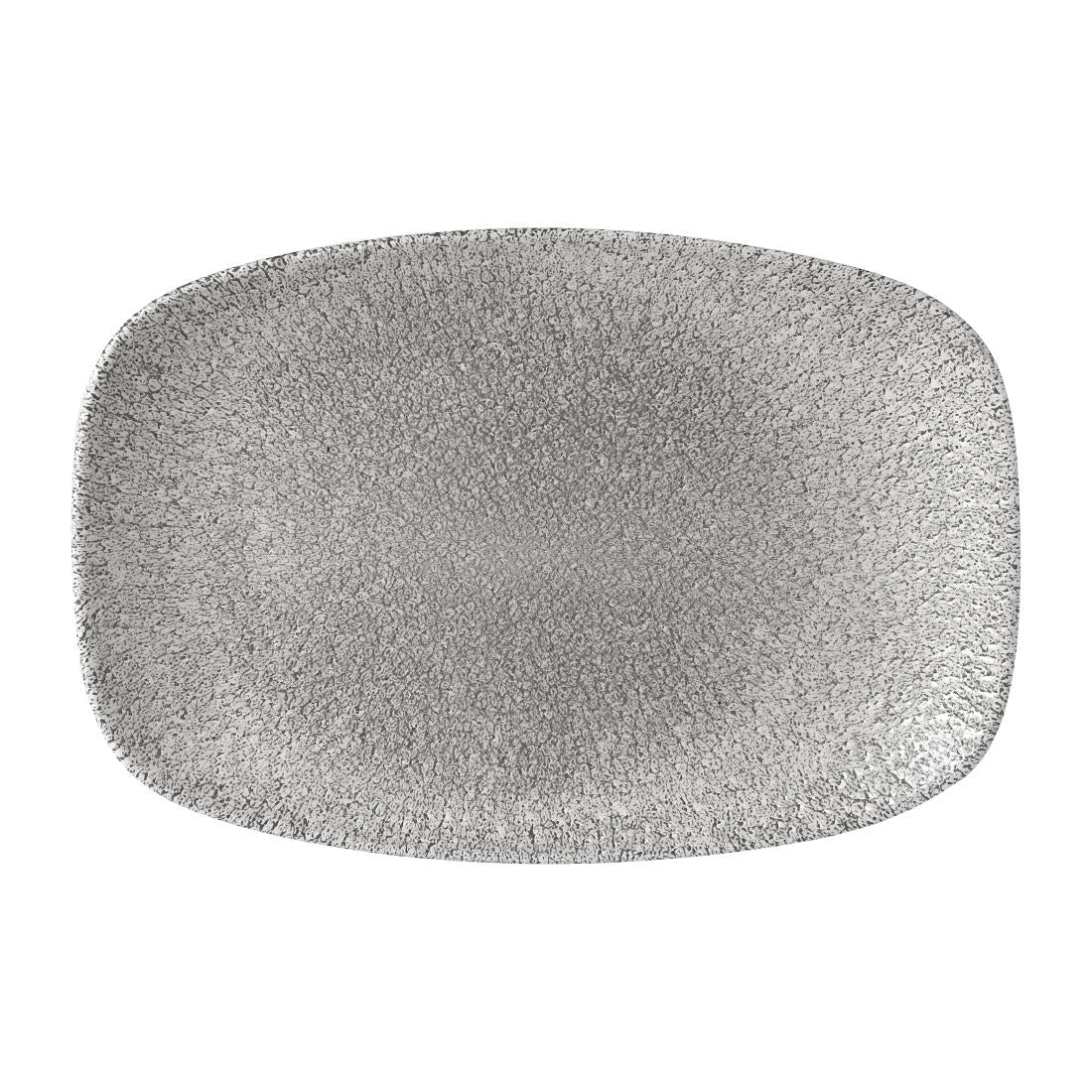 Churchill Raku Oblong Plates Jasper Grey 237x157mm (12 Pack)