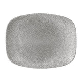 Churchill Raku Oblong Plates Jasper Grey 262x203mm (12 Pack)