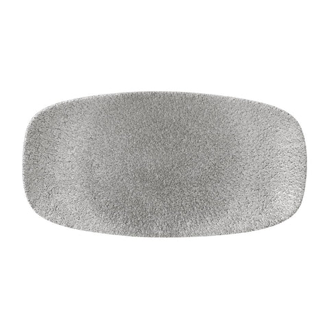 Churchill Raku Oblong Plates Jasper Grey 298x152mm (Pack of 12)