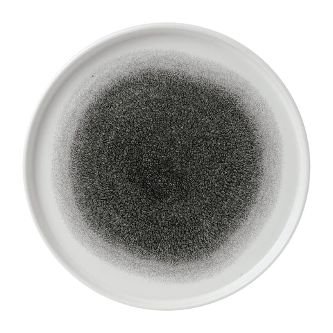 Churchill Raku Walled Plates Quartz Black 260mm (Pack of 6)