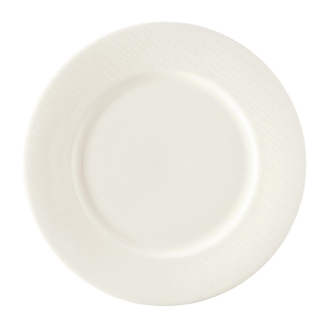 Royal Crown Derby Bark White Flat Rim Plate 215mm (Pack of 6)