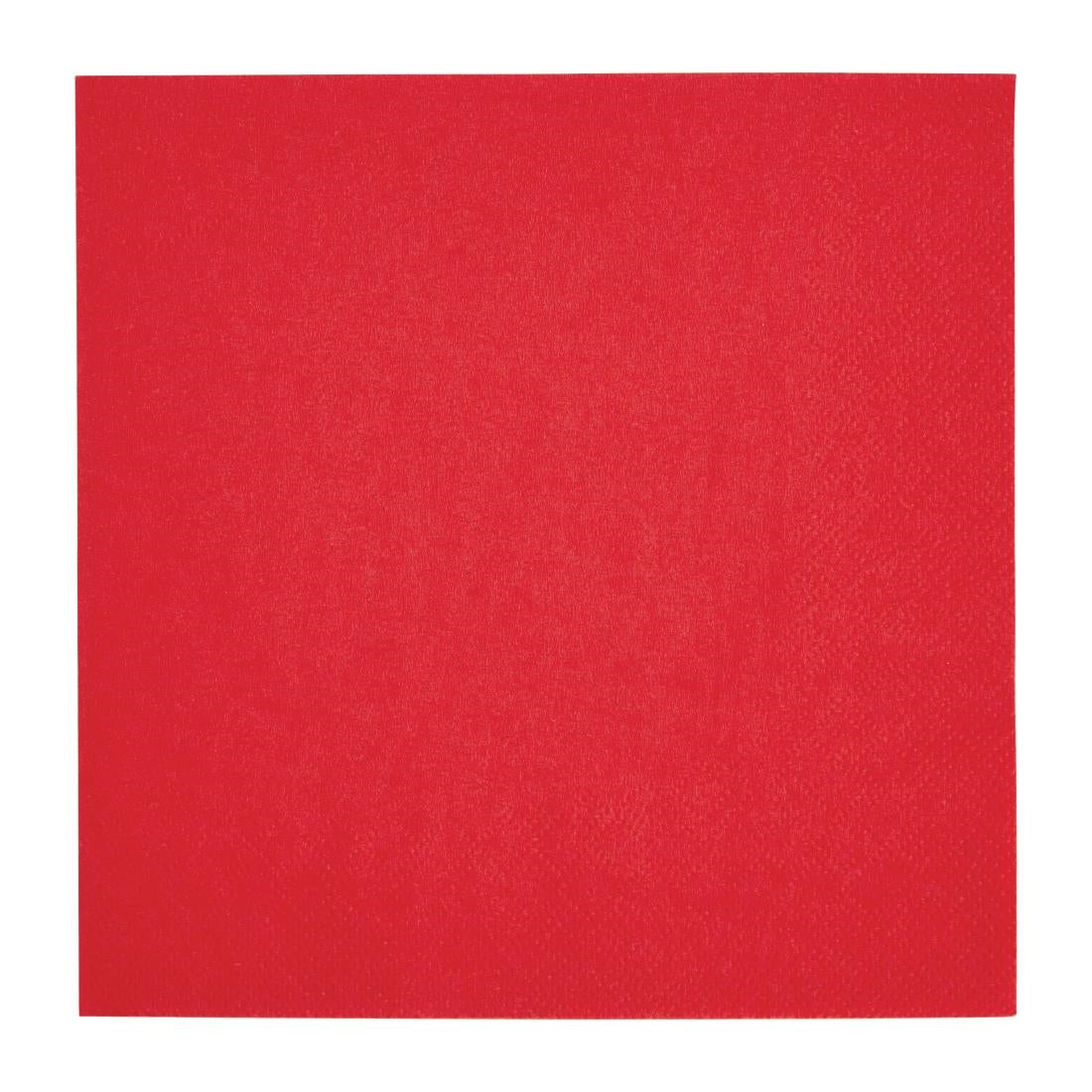 Fiesta Recyclable Lunch Napkin Red 33x33cm 2ply 1/4 Fold (Pack of 2000)