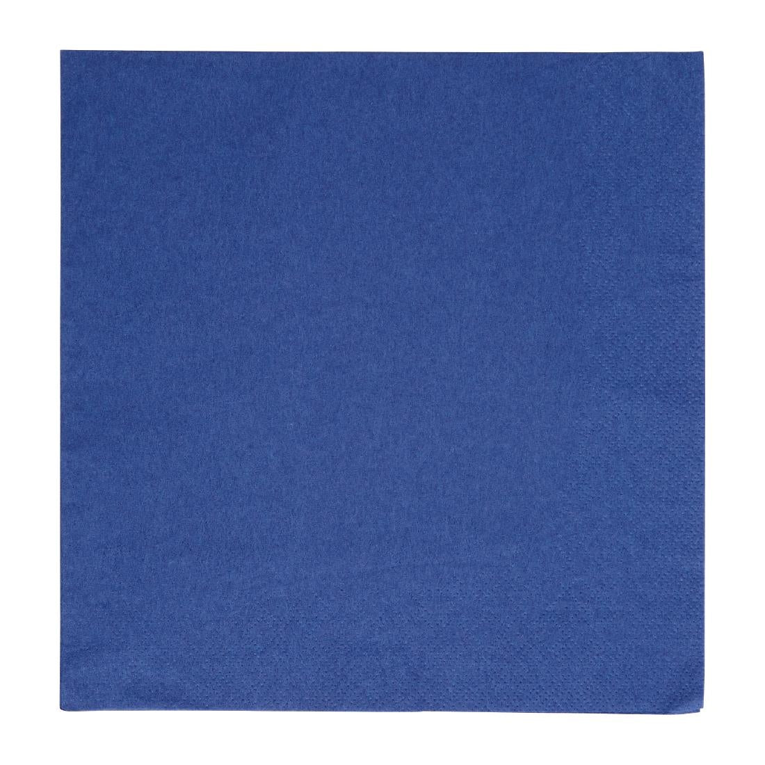 Fiesta Recyclable Dinner Napkin Dark Blue 40x40cm 2ply 1/4 Fold (Pack of 2000)