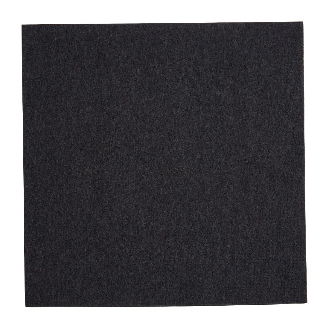 Fiesta Recyclable Dinner Napkin Black 40x40cm 2ply 1/4 Fold (Pack of 2000)