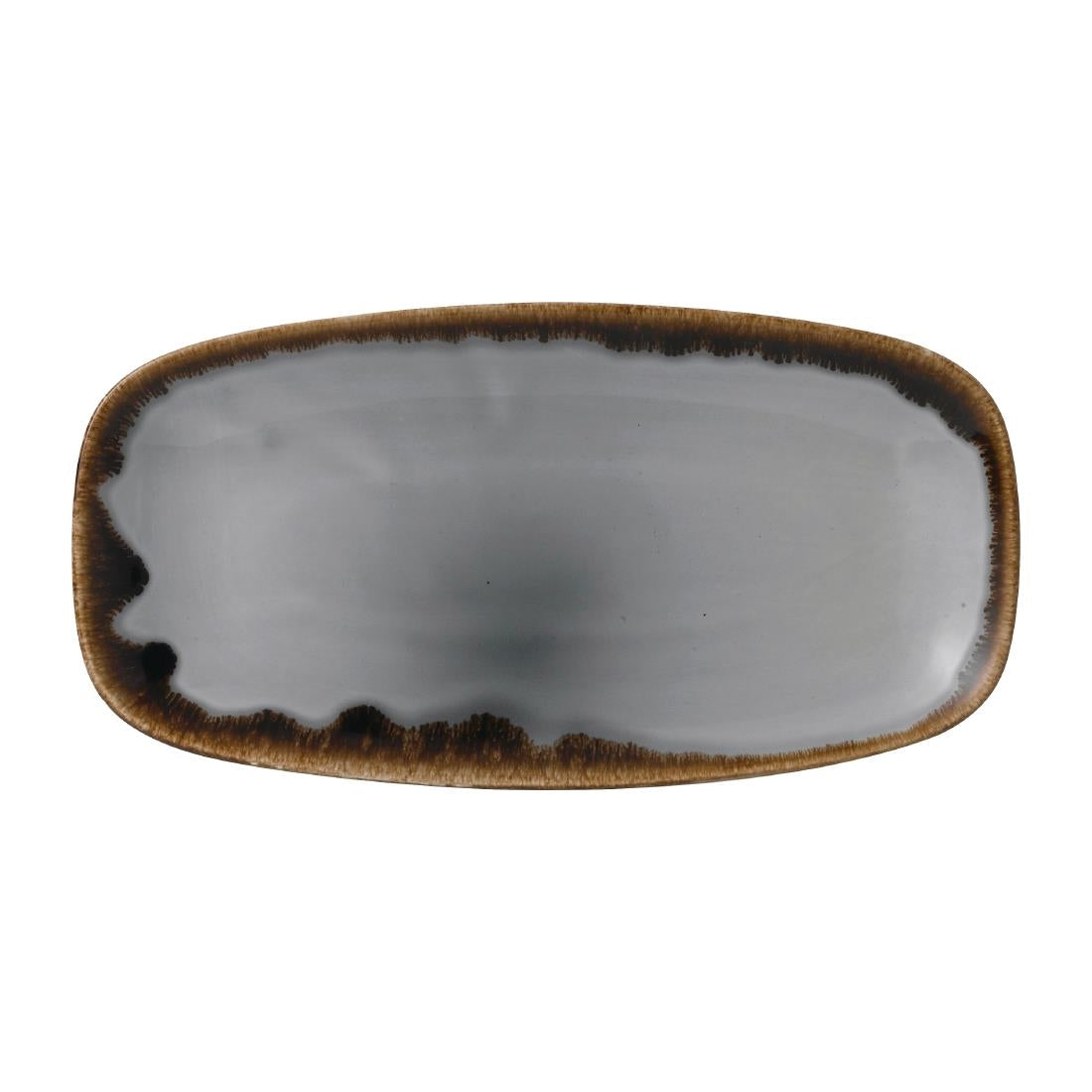Dudson Harvest Chefs' Oblong Plates Grey 298x153mm (12 Pack)