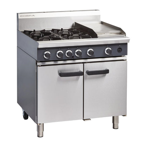 Cobra Propane Gas Range 4 Burner Static Oven with Griddle CR9CL