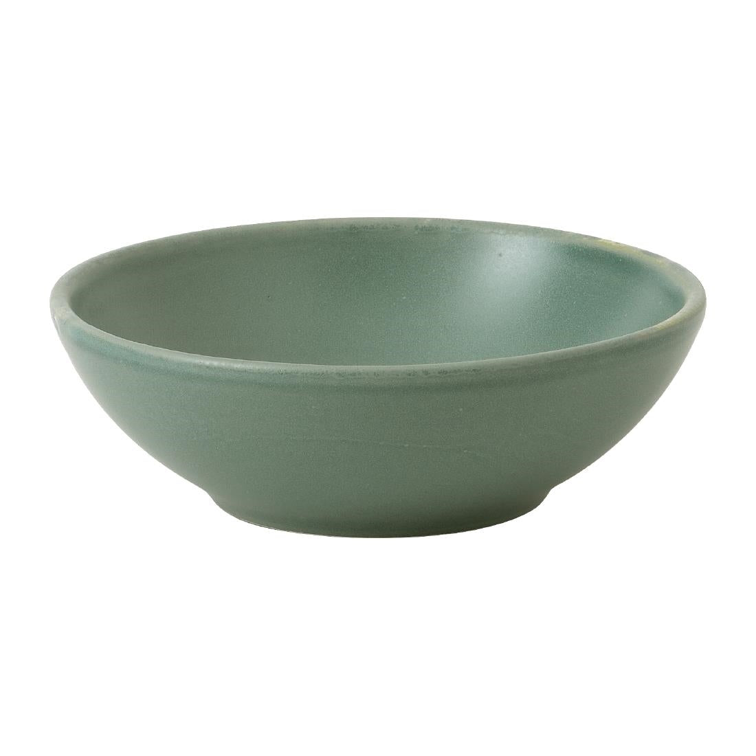 Churchill Super Vitrified Nourish Andorra Green Shallow Bowls 7oz (Pack of 12)