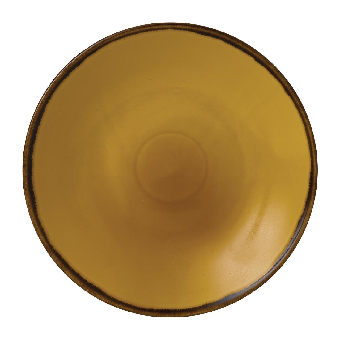 Dudson Harvest Deep Coupe Plates Mustard 255mm (12 Pack)